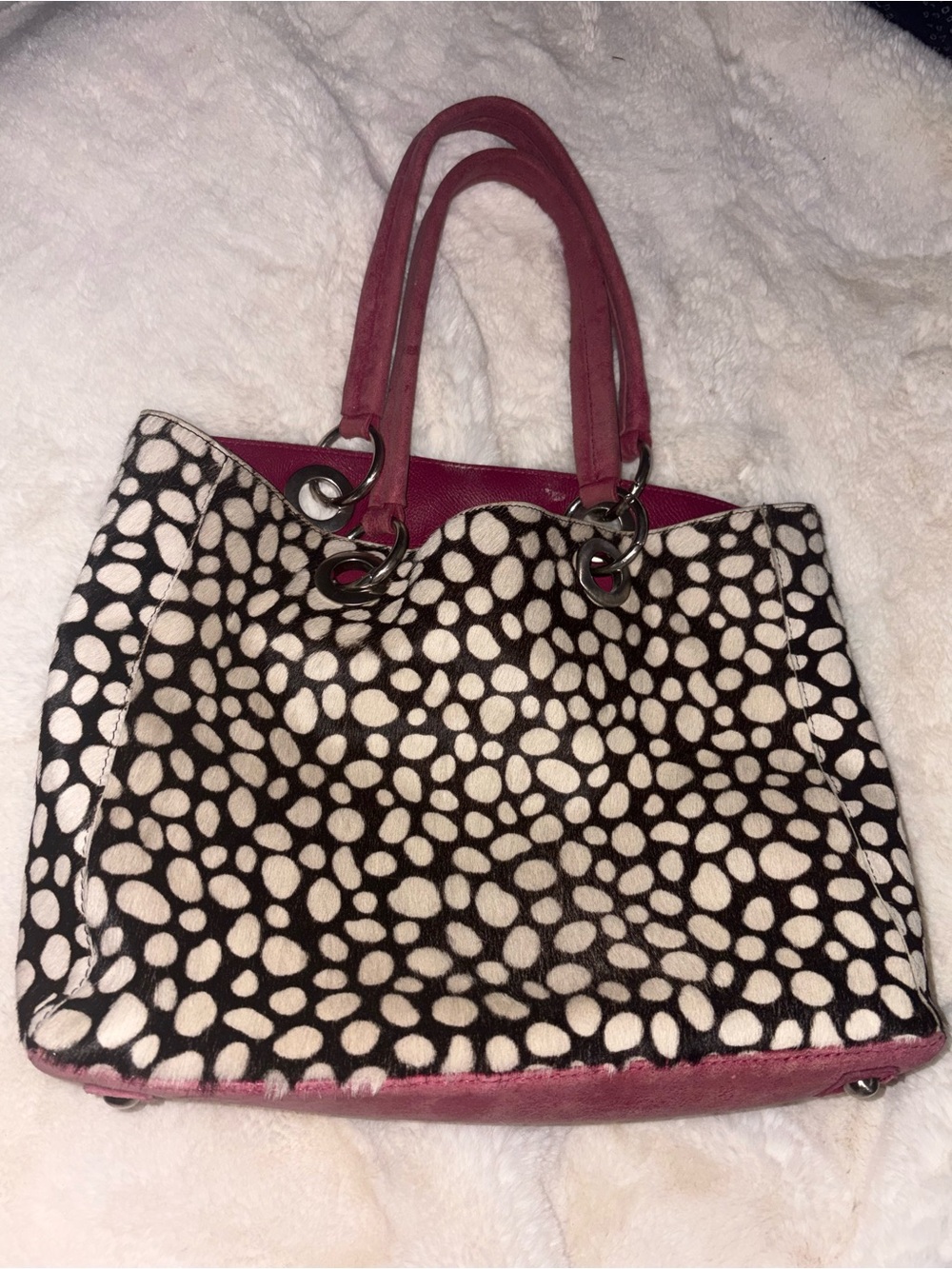 Boden Spotted Pony Hair Bag